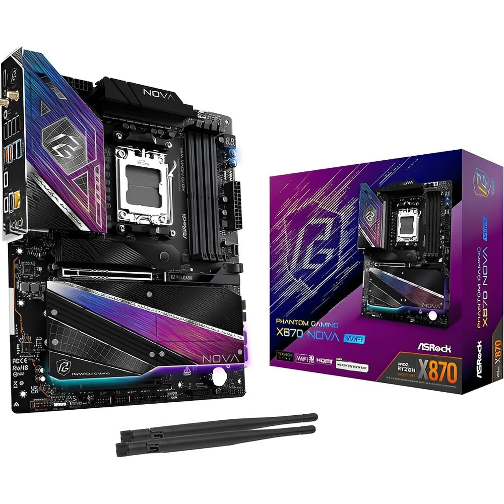 Importado Placa Mae Asrock X870 Nova Am5 Ddr5 Atx
