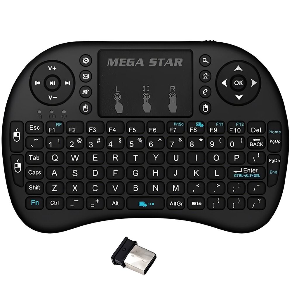 Importado Teclado Mini Teclado Mega Star Rc02 2 4GHZ Touchpad