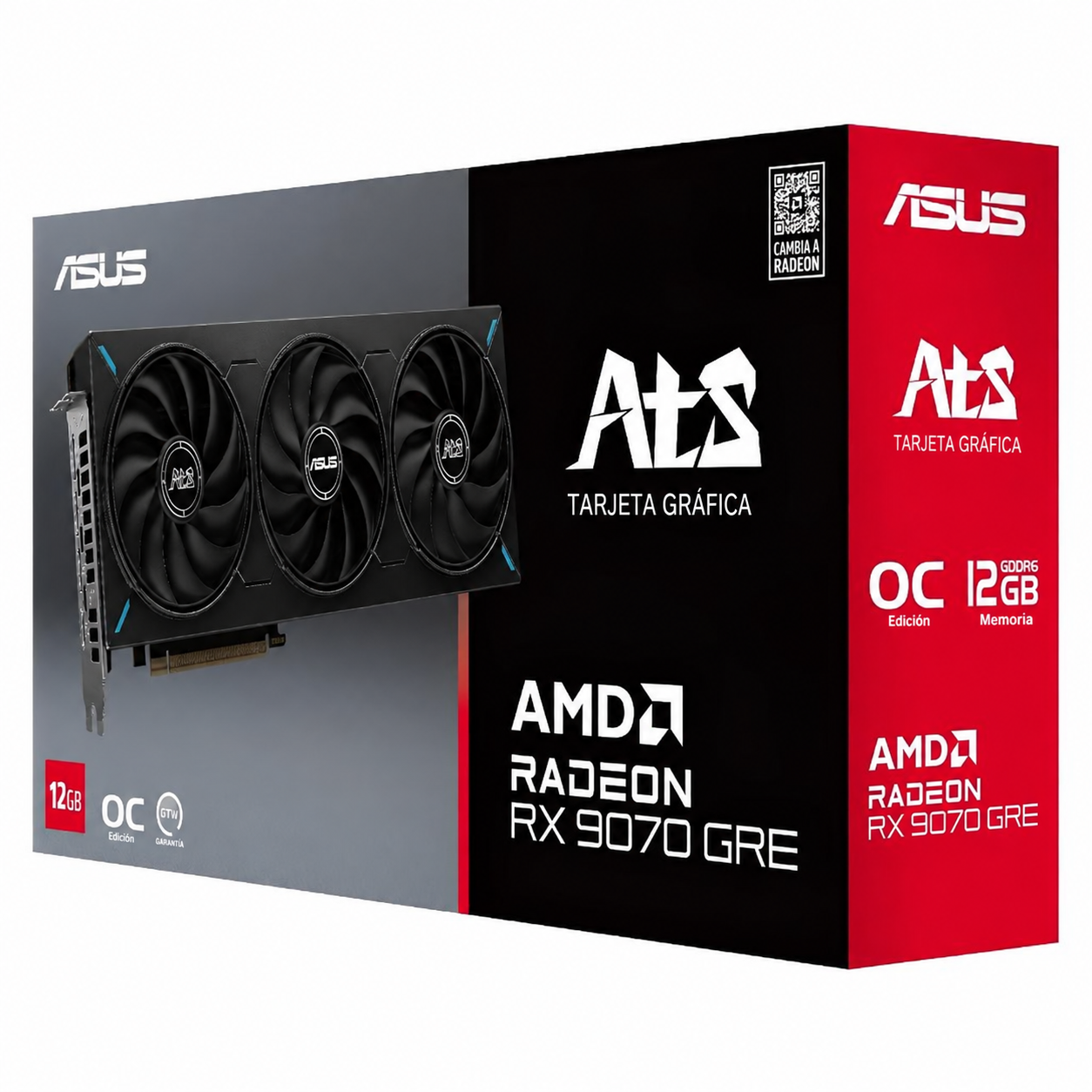 Asus Placa Video Radeon Rx 9070 Gre Ats Oc Edition Gddr6 Ats Rx9070gre O12g 12GB