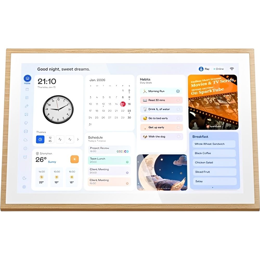 Importado Calendario Digital Blackview Nest 10 1 Hd Touch Madeira Natural