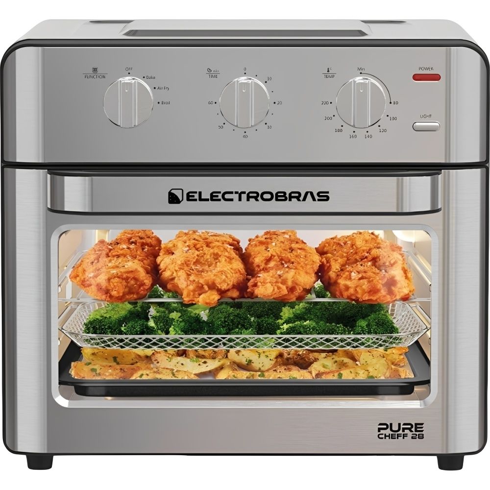 Importado Forno Air Fryer Electrobras Pure Cheff Ebhaf 28 2200 W 220V Inox 28L