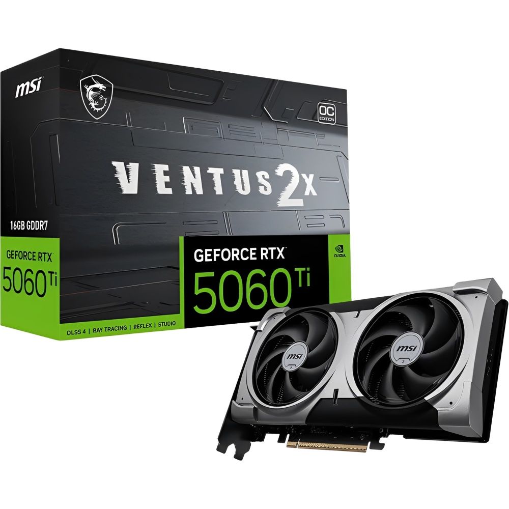 Msi Placa Video Rtx 5060 Ti Ventus 2X Oc Edition Plus Gddr7 8GB