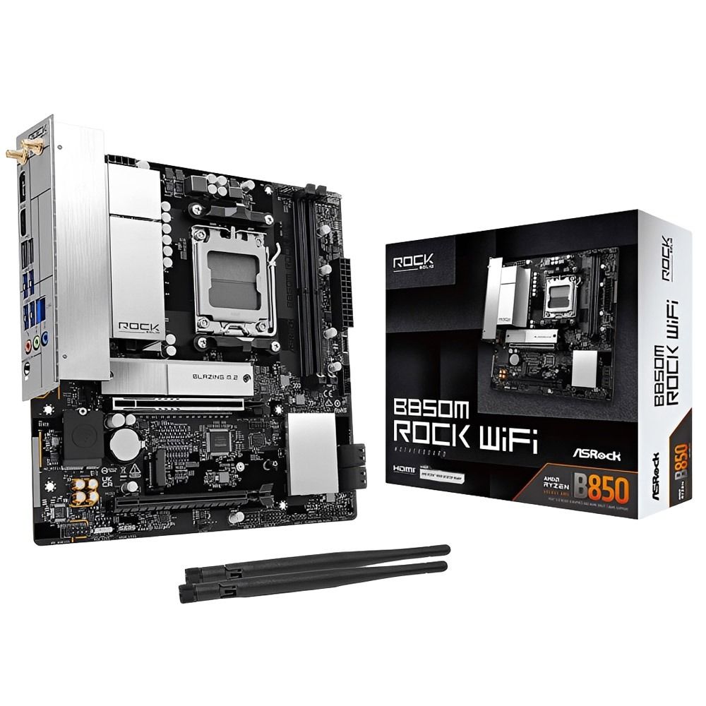 Importado Placa Mae Asrock B850m Rock Am5 Ddr5 Micro Atx