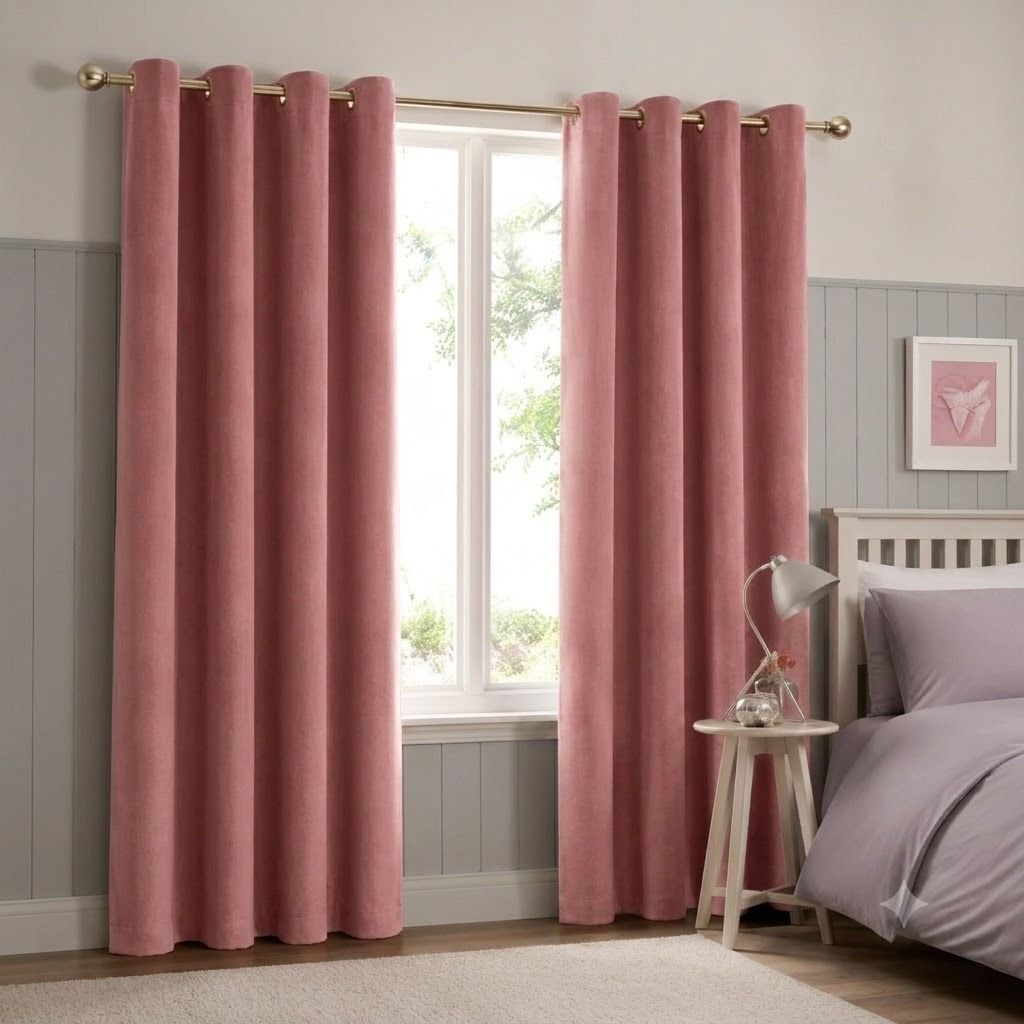 Importado Cortina Para Janela Danny Home Veludo Palido 130 X 260 Cm