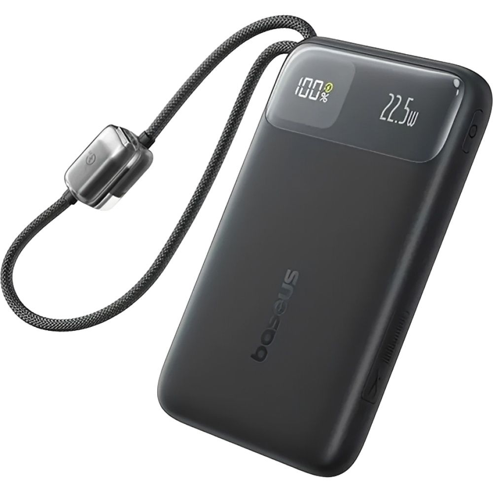 Baseus Carregador Portatil Sem Fio Enerfill Fc11 Magnetico 22 5 W 10 000 Mah Cabo