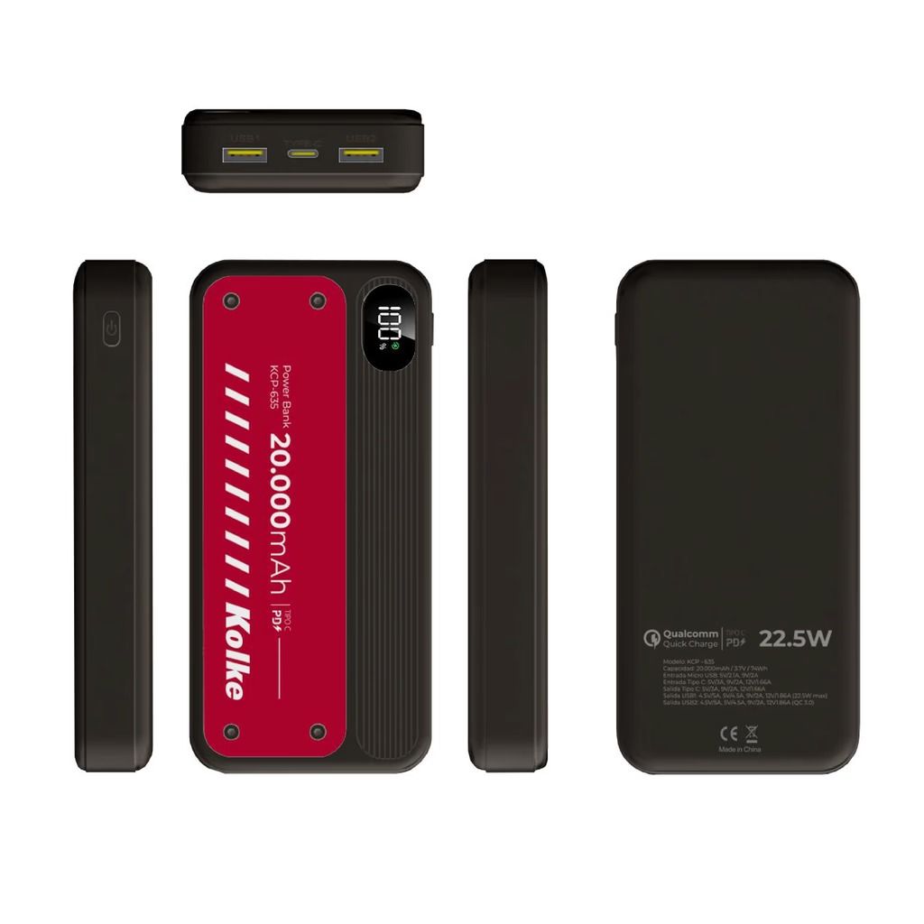 Importado Carregador Portatil Kolke Powerbank Kcp 635 20 000 Mah 22 5 W