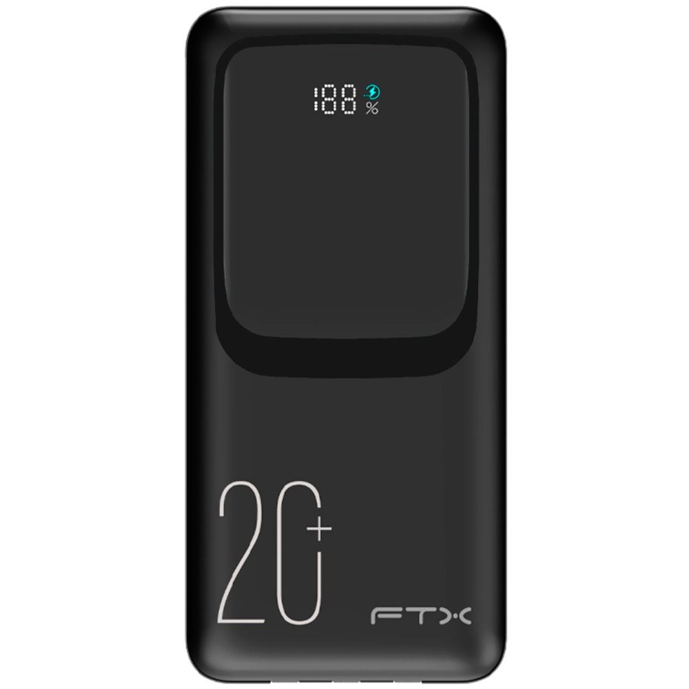 Importado Carregador Portatil Ftx Pb 20LCD Bk 20 000 Mah Cabo 22 5 W Usb C