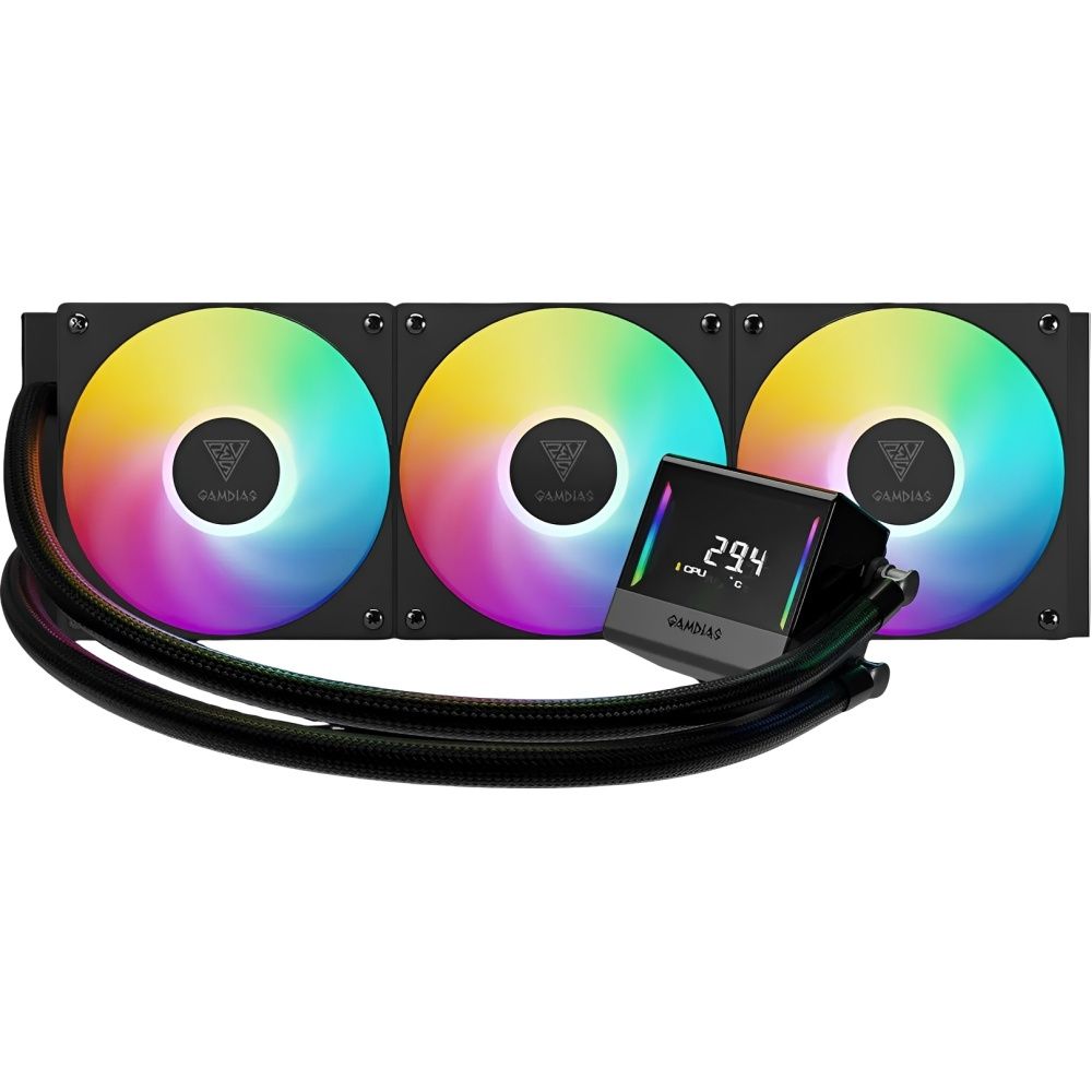 Importado Cooler Liquido Gamdias Chione E4 360 V2 Argb 360 Mm Digital Para Cpu