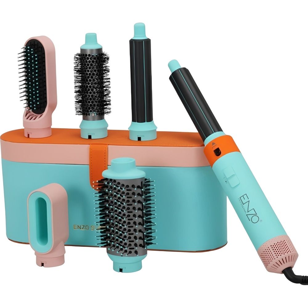 Importado Kit Modelador Cabelo Enzo Professional En 4140B 6 Em 1 1400 W 220V