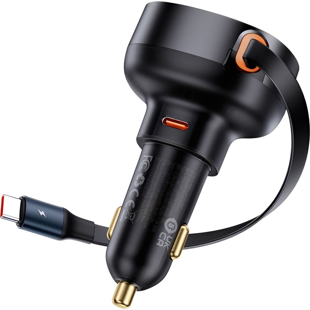 Baseus Carregador Para Carro Enjoyment Pro Car 60 W Cabo Retratil Usb C C00057802111 0