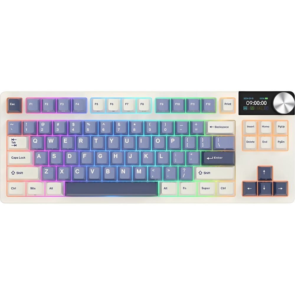 Importado Teclado Mecanico Royal Kludge Rk S85 80 Tkl Rgb Sem Fio Horizon Ingles