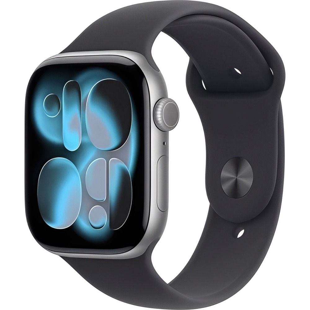 Apple Watch S11 Caixa Aluminio Em Pulseira Esporte Na Cor Preta