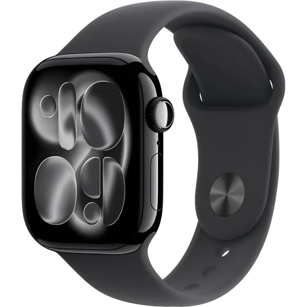 Apple Watch S11 Caixa Aluminio Em Jet Pulseira Esportiva Na Cor Preta