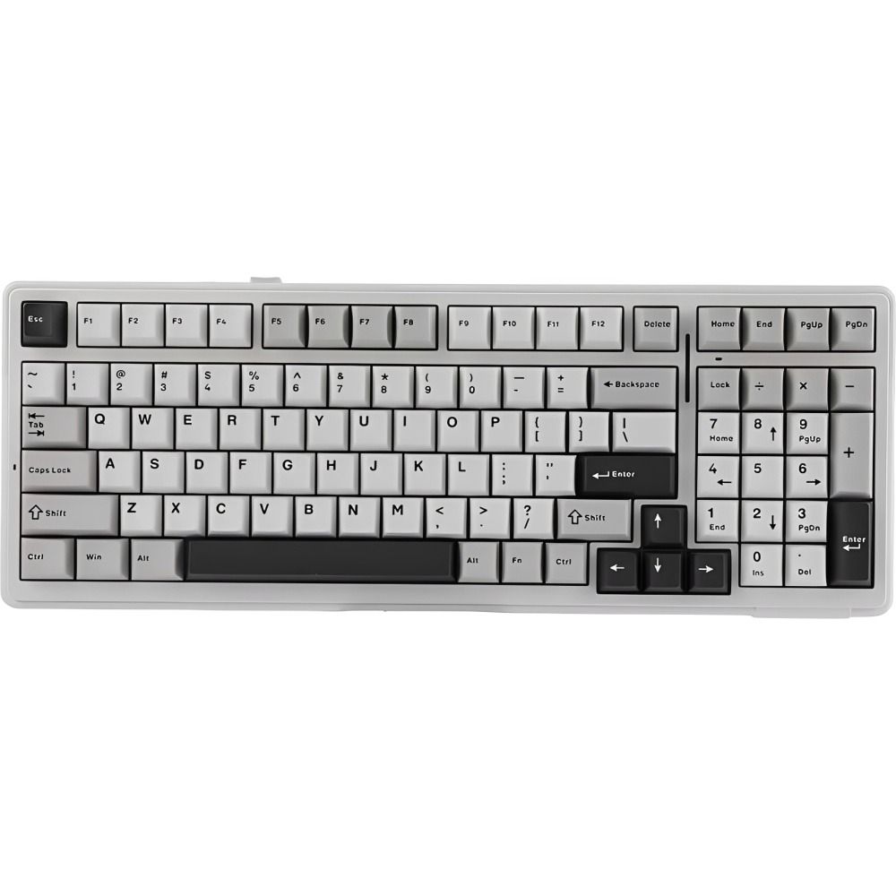 Importado Teclado Gamer Epomaker X Aula F99 96 Mecanico Rgb Sem Fio Light Dark Grey Ingles