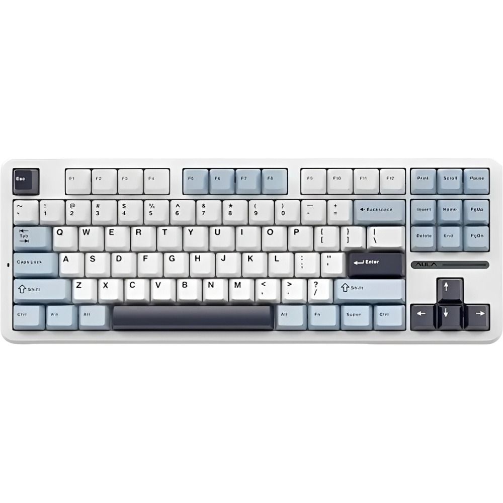 Importado Teclado Gamer Aula F87 80 Mecanico Rgb Sem Fio Light Ingles