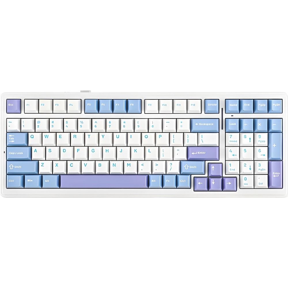 Importado Teclado Gamer Aula F99 96 Mecanico Rgb Sem Fio Light Dark Ingles