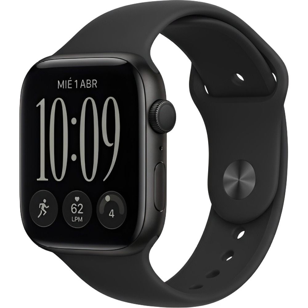 Apple Watch S12 Caixa Aluminio Em Pulseira Esportiva Em Preto 46 Mm A M L
