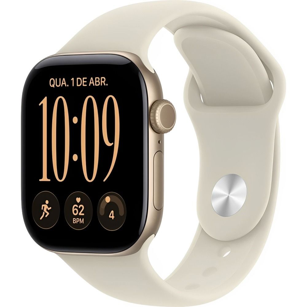 Apple Watch S12 Caixa Aluminio Em Pulseira Esportiva Na Cor Areia 42 Mm A S M