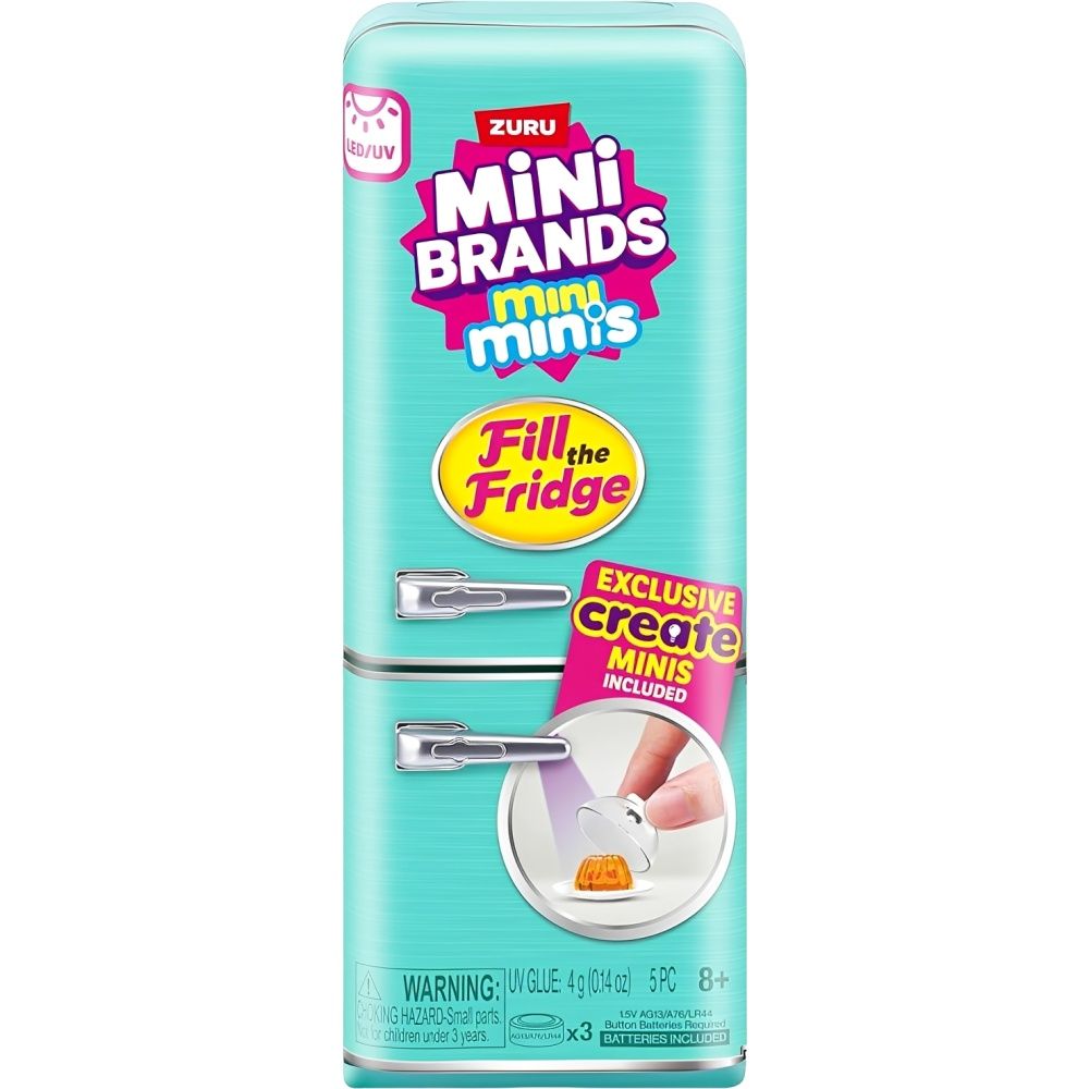 Importado Mini Geladeira Zuru Mini Brands Fill The Fridge Turquesa