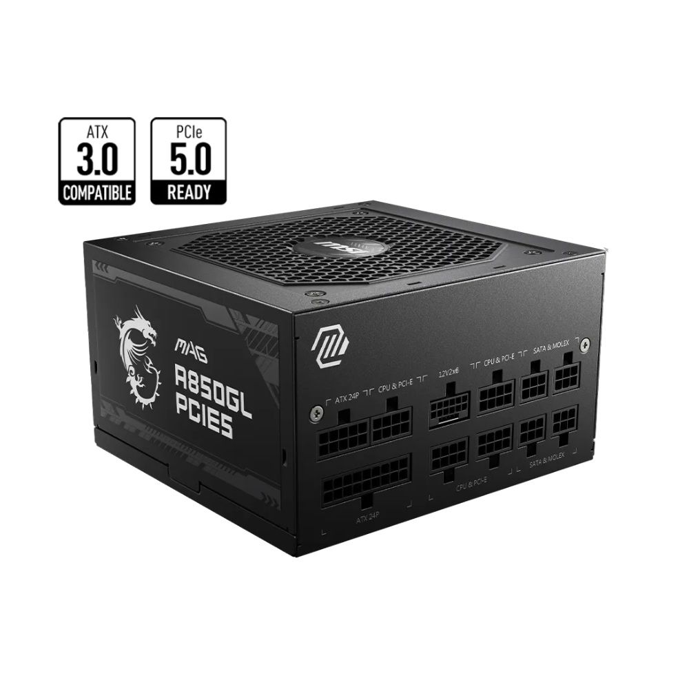 Msi Fonte Alimentacao Mag A850gl Pcie5 850 W 80 Plus Totalmente Modular