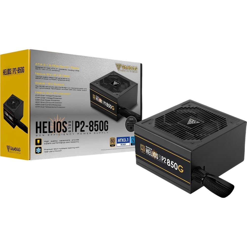 Importado Fonte Alimentacao Gamdias Helios P2 850G 850 W 80 Plus Nao Modular