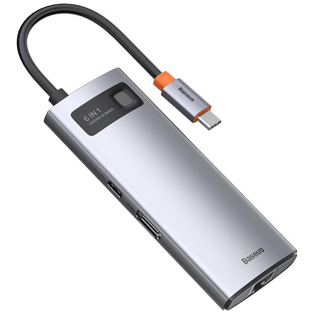 Baseus Hub Usb C 6 En 1 Cahub Cw0g 3 Usb A Hdmi 4K Usb C Pd Rj45