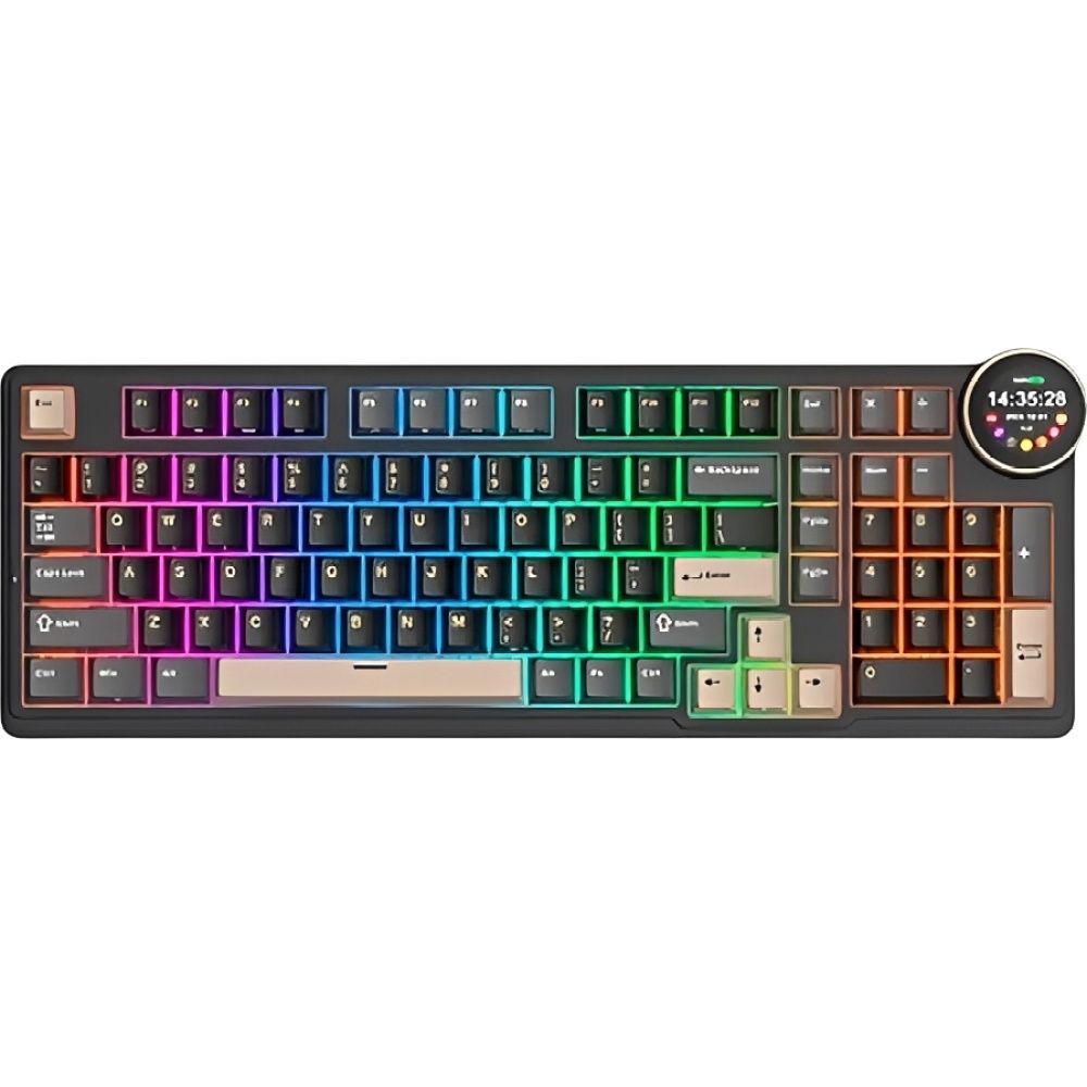 Importado Teclado Mecanico Royal Kludge N99 96 Rgb Sem Fio Phantom Ingles