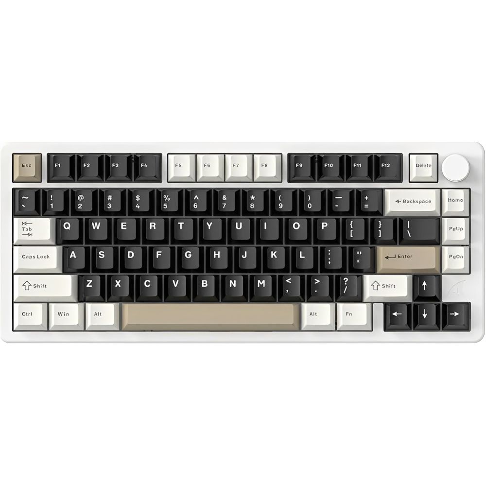 Importado Teclado Gamer Attack Shark X86 75 Mecanico Rgb Sem Fio Milk Ingles