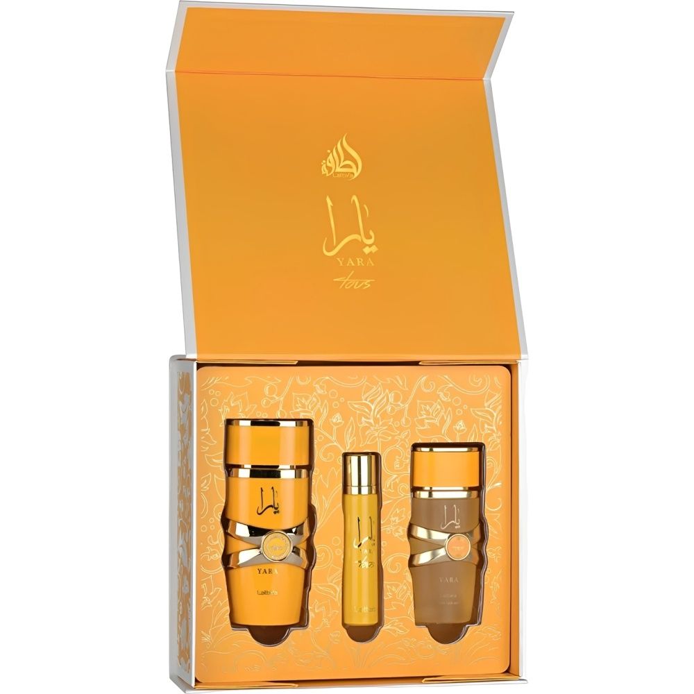 Lattafa Kit Perfume Yara Tous Edp Feminino 3 Pecas