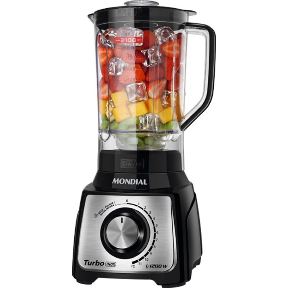 Mondial Liquidificador L 1200 Bi Turbo Inox 1200 W 110V