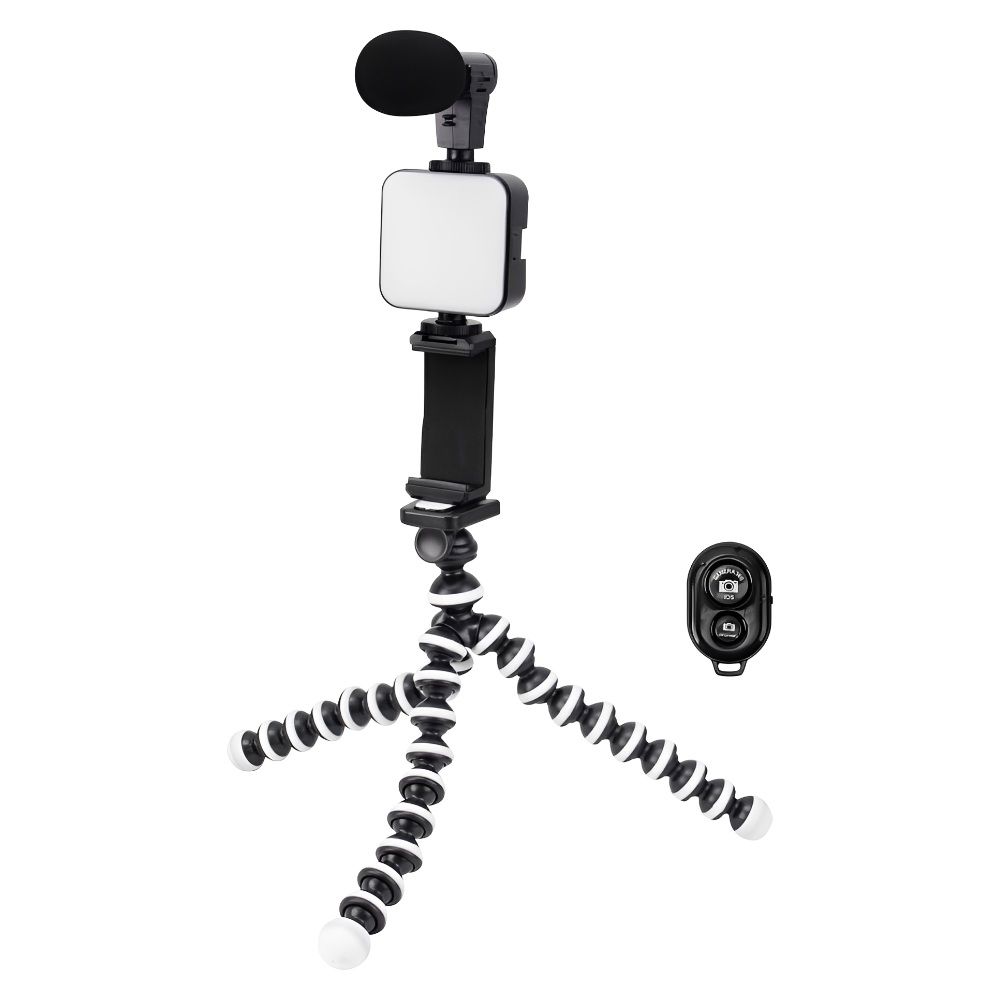 Importado Kit Para Video Sate A Rm900k Tripe Microfone Luz Led