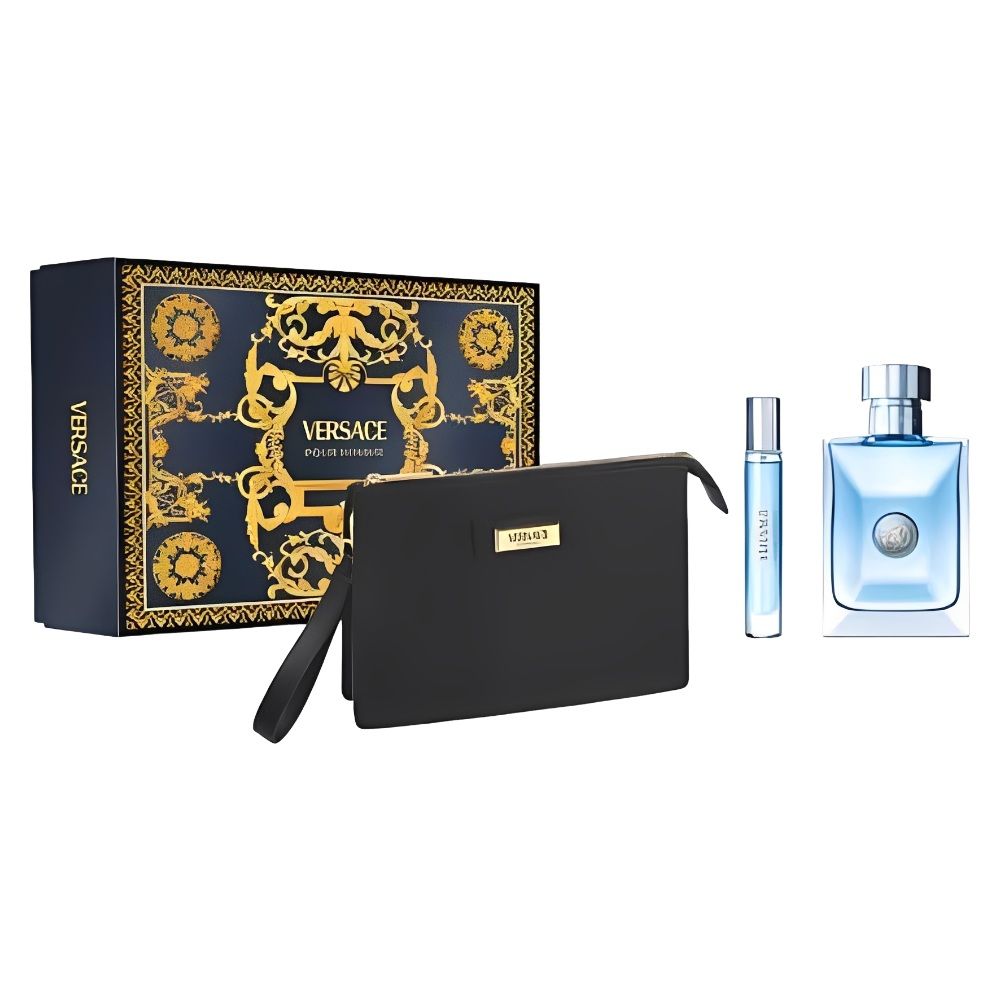 Versace Kit Perfume Pour Homme Edp Masculino 3 Pecas