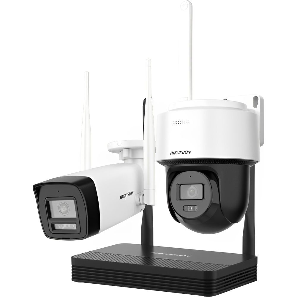 Importado Kit Vigilancia Cctv Nvs Hikvision Nks422w03h 4 Ch 2 Cameras
