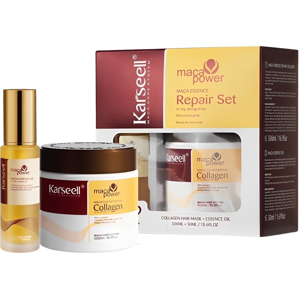 Importado Kit Karseell Maca Power Mascara Capilar Oleo Capilar 50ML