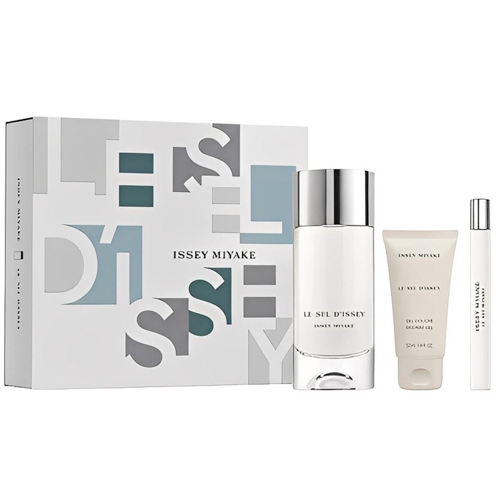 Importado Kit Perfume Issey Miyake Le Sel D Issey Edt Masculino 3 Pecas