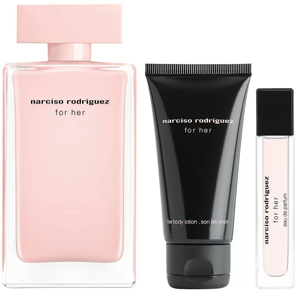 Importado Kit Perfume Narciso Rodriguez For Her Edp Feminino 3 Pecas