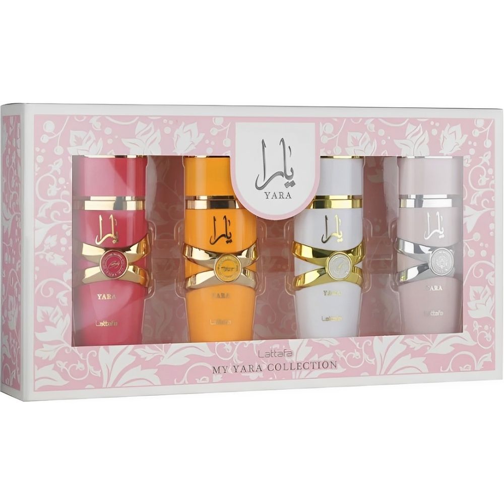 Lattafa Kit Perfumes My Yara Collection Edp Feminino 4 Pecas
