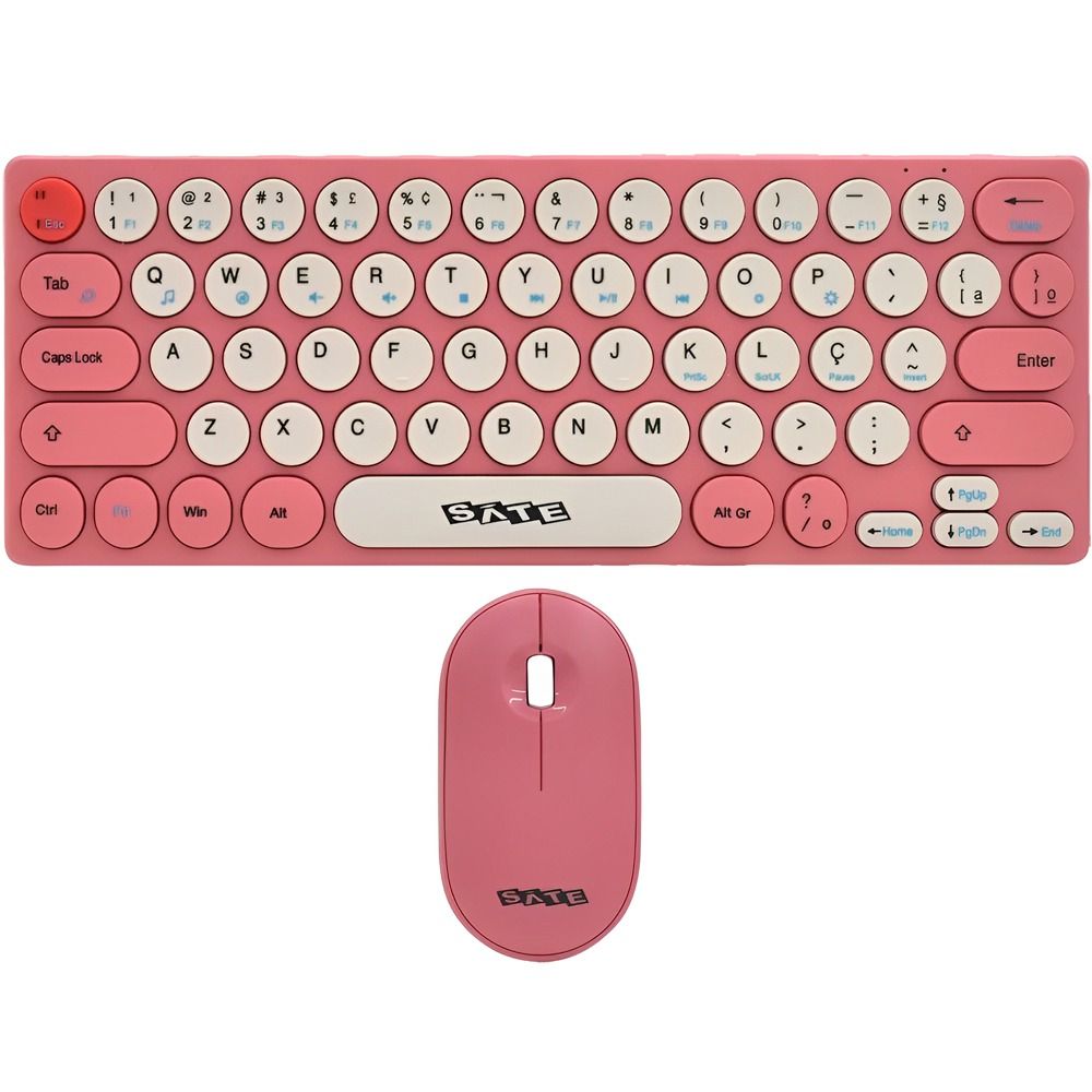 Importado Kit Teclado Mouse Satellite Ak 6061G 60 Sem Fio Portugues