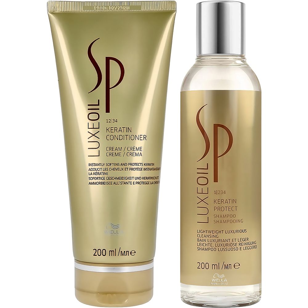 Importado Kit Wella Sp Luxe Oil Keratin Shampoo Condicionador 200ML