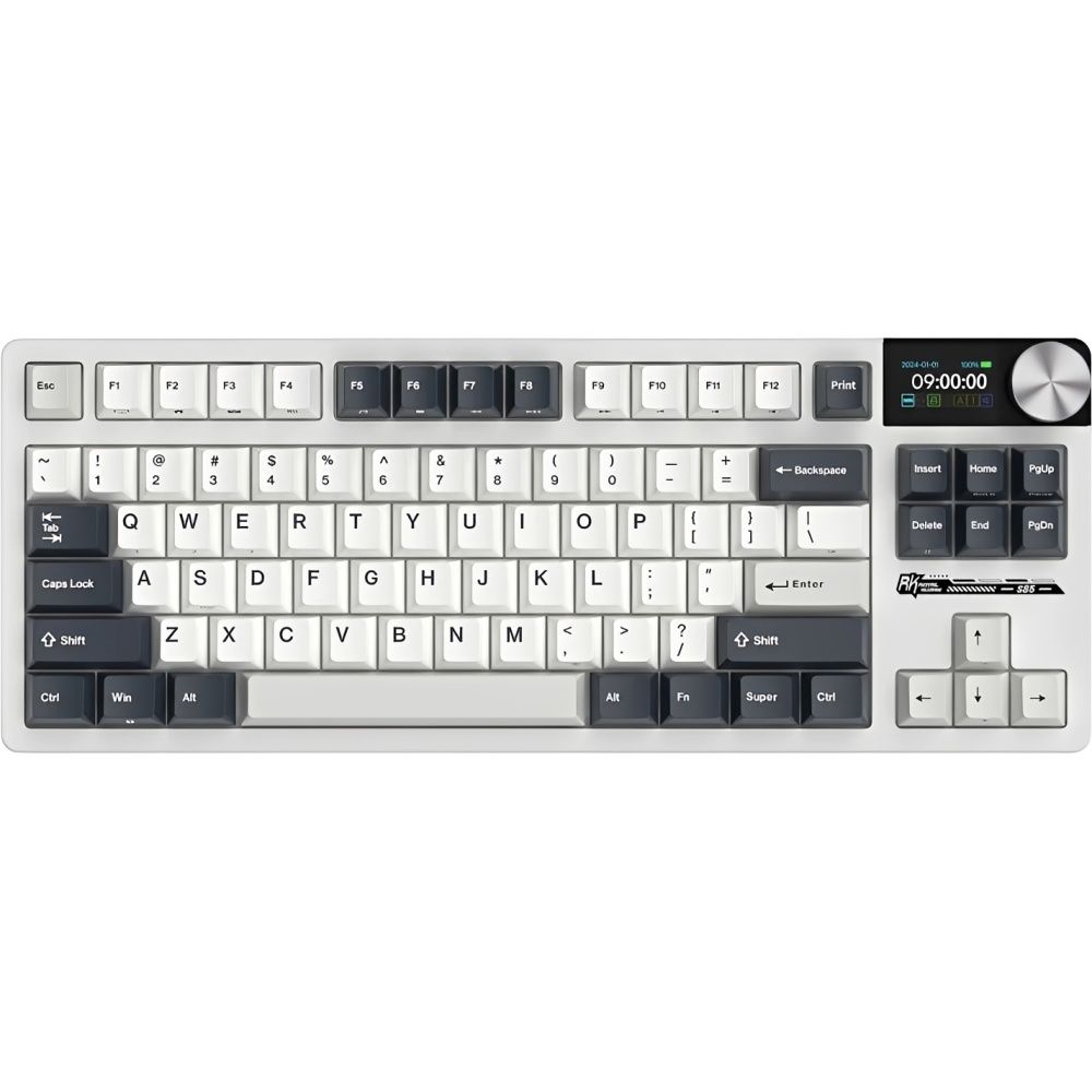 Importado Teclado Mecanico Royal Kludge Rk S85 80 Tkl Rgb Sem Fio Night Ingles