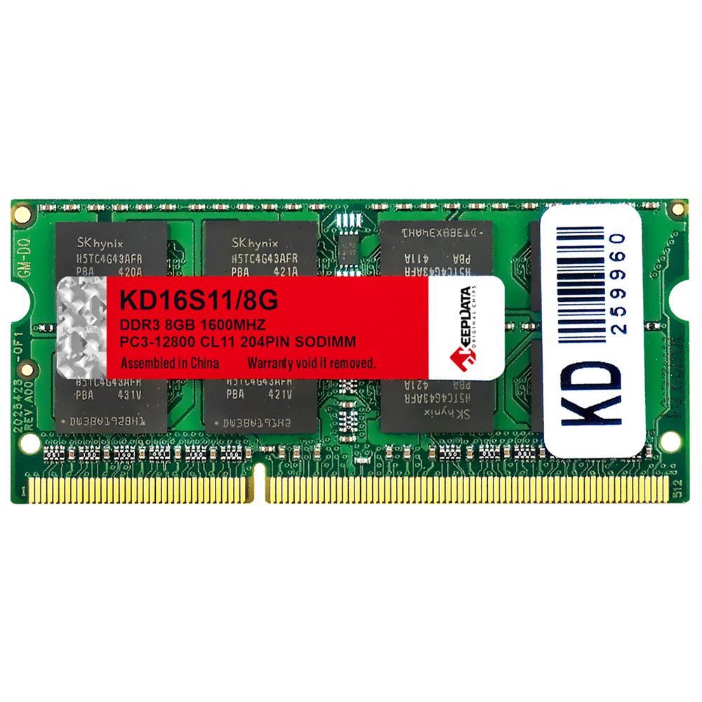 Importado Memoria Para Notebook Ddr3 So Dimm Keepdata 1600 Mhz Kd16s11 8G 8GB