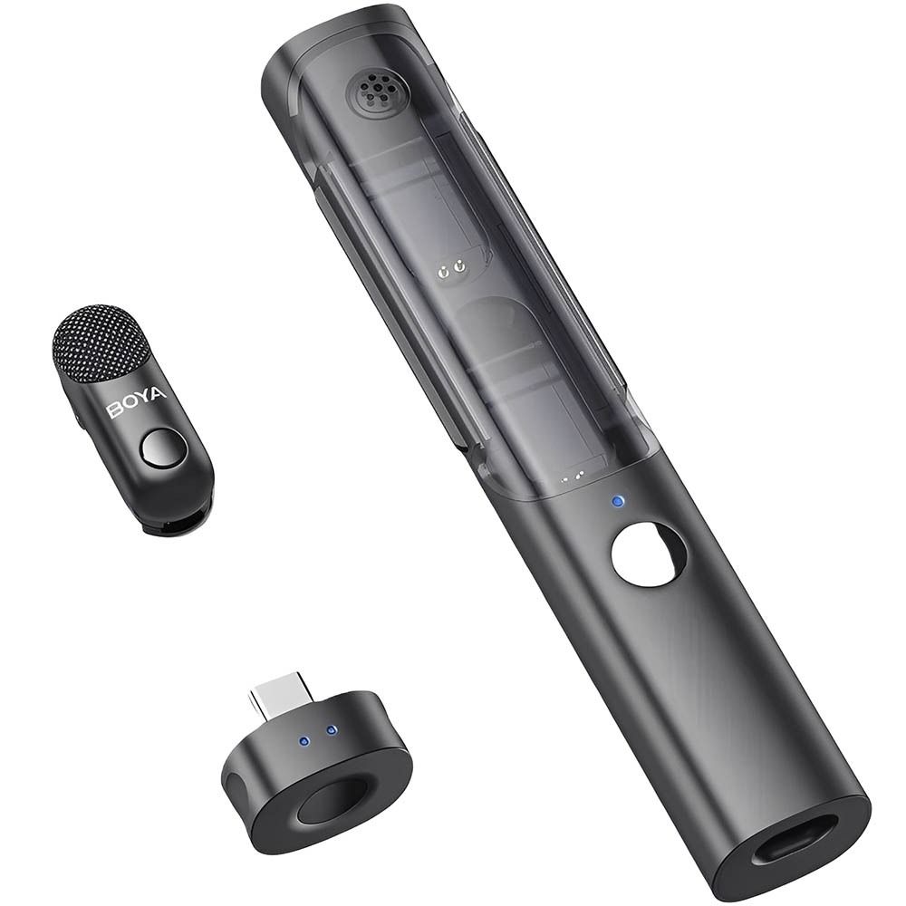 Importado Microfone Sem Fio Boya Magic 07 Usb C 1TX 1RX Microfone Shotgun