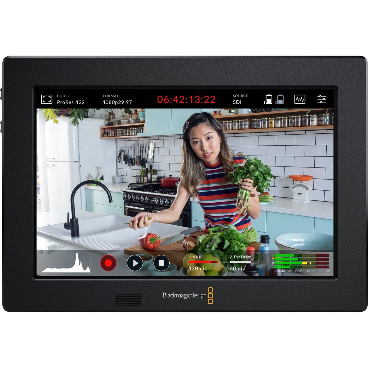 Importado Monitor Gravacao Blackmagic Design Video Assist 3G 7