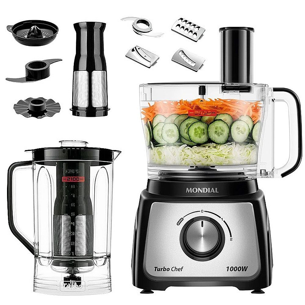 Mondial Multiprocessador Mpn 01 Bf 9 Em 1 Turbo Chef 1000 W 110V
