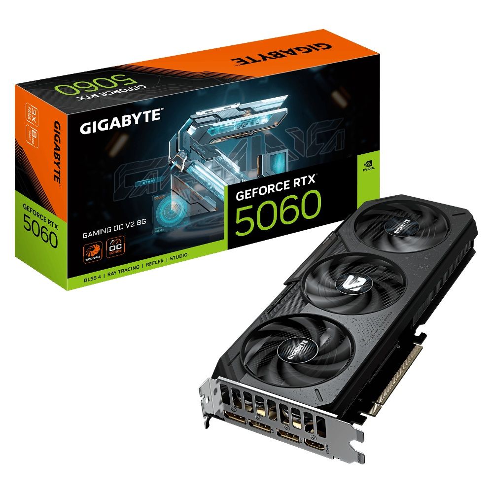 Gigabyte Placa Video Geforce Rtx 5060 Gaming Oc V2 Gddr7 Gv N5060gaming Ocv2 8GD 8GB