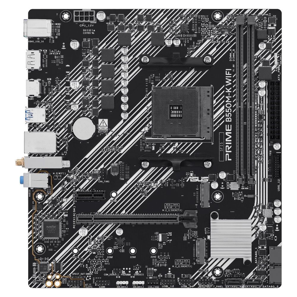 Asus Placa Mae Prime B550m K Am4 Ddr4 Micro Atx