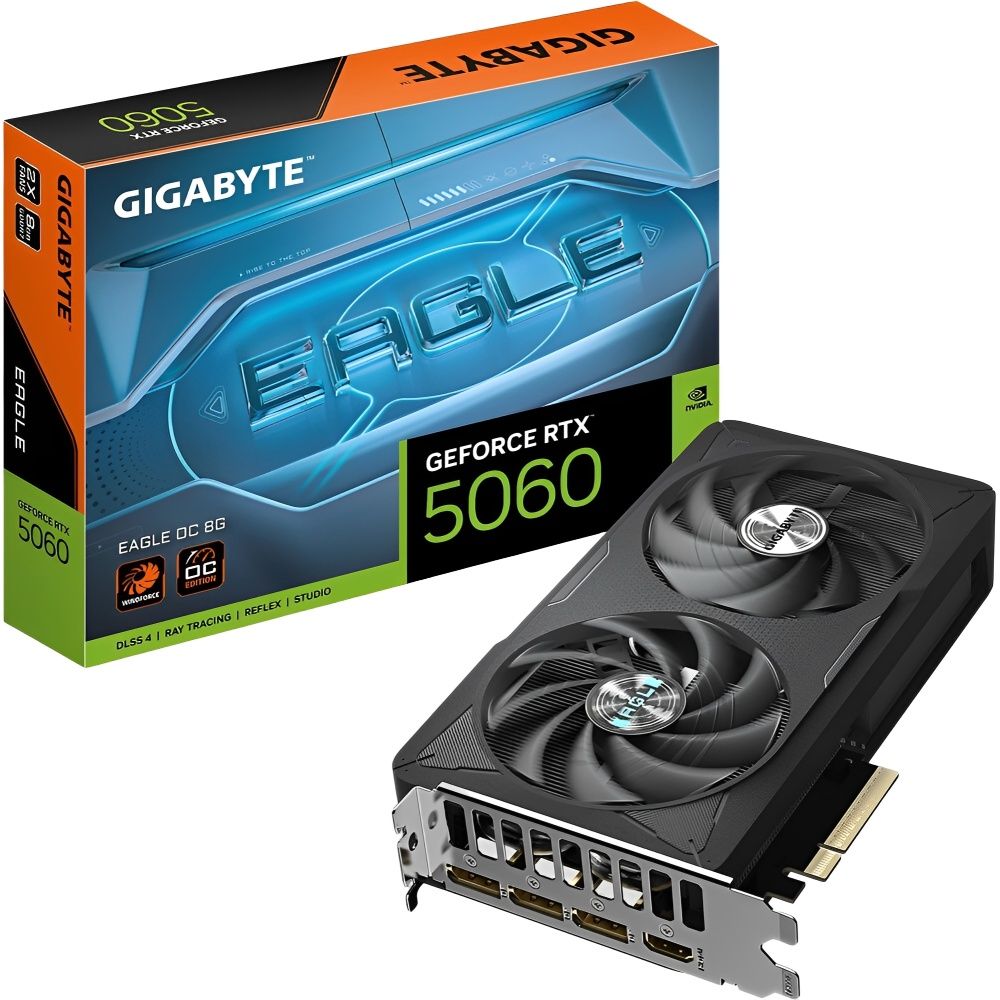 Gigabyte Placa Video Geforce Rtx 5060 Eagle Oc Edition Gddr7 Gv N5060eagle Oc 8GD 8GB