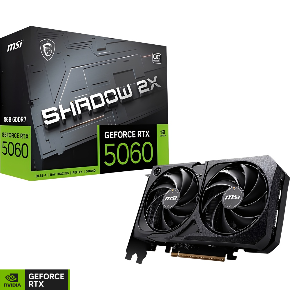 Msi Placa Video Geforce Rtx 5060 Shadow 2X Oc Edition Gddr7 8GB