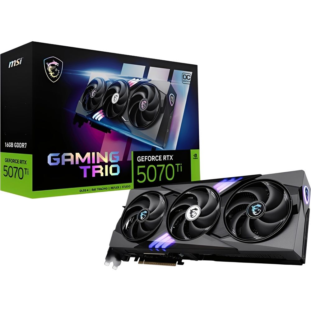 Msi Placa Video Geforce Rtx 5070 Ti Gaming Trio Oc Edition Gddr7 G507t 16I3CP 16GB