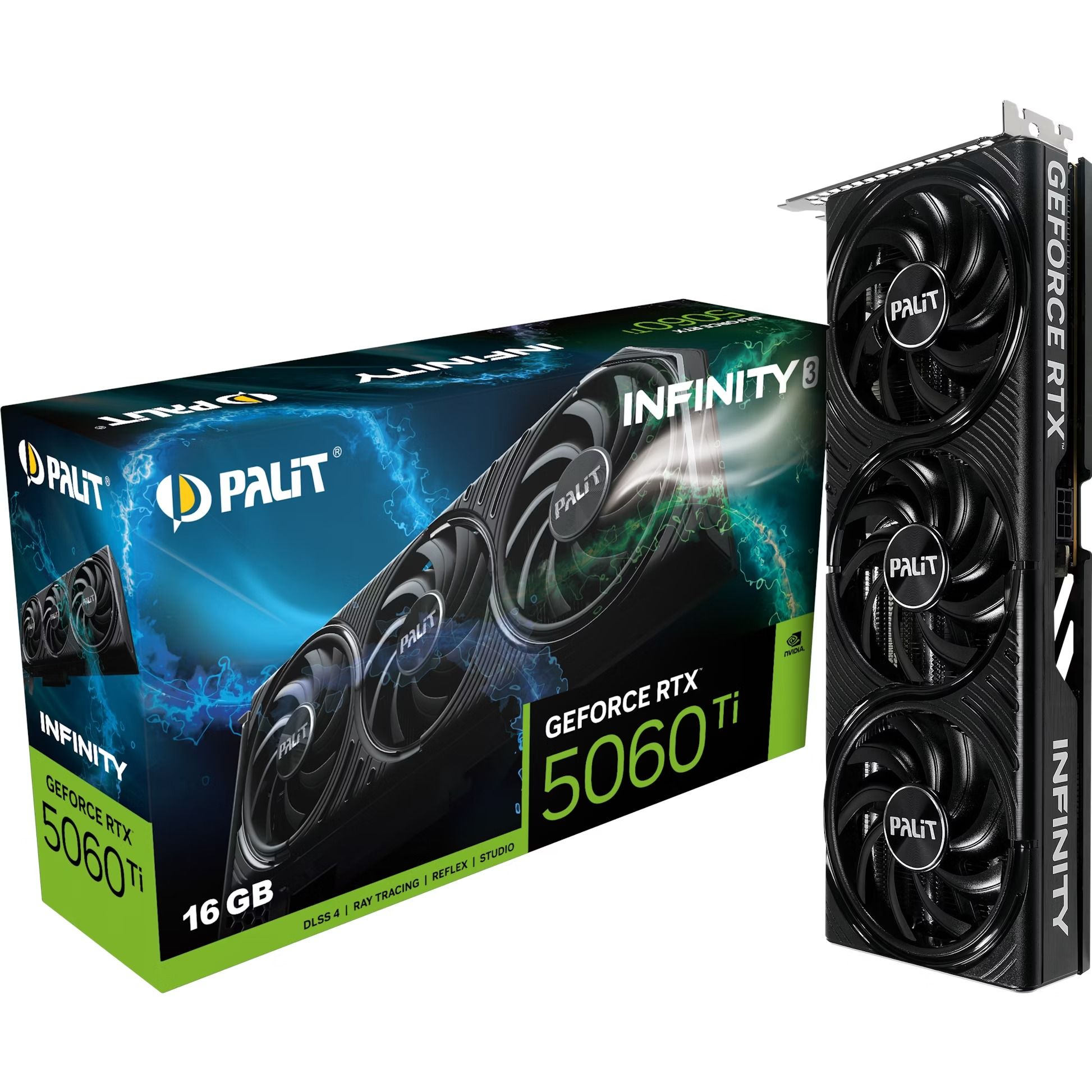 Importado Placa Video Palit Geforce Rtx 5060 Ti Infinity 3 Gddr7 Ne7506t019t1 Gb 2061S 16GB